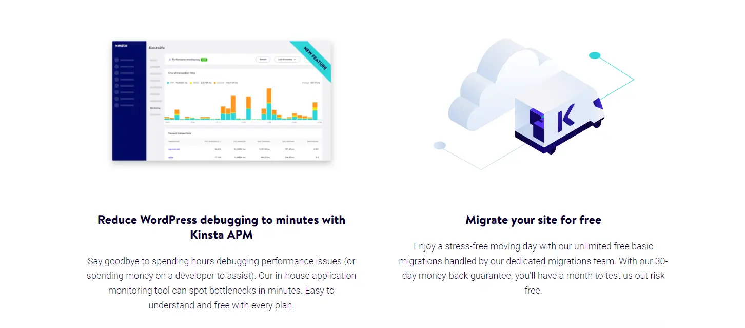 kinsta Simple Set-up and Free Migration